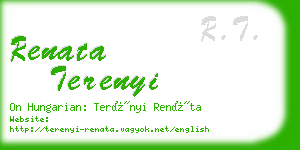 renata terenyi business card